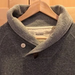 Billy Reid grey sweater with beautiful collar